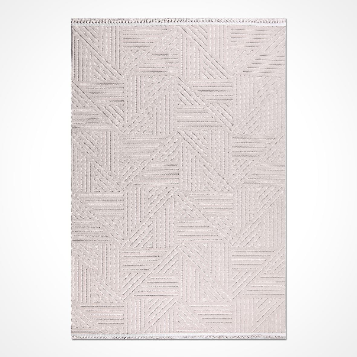 White Modern Sisal Area Rugs for Living Room Jacquard Textured Modern ...