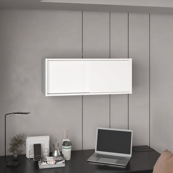 White Modern Wall Shelf | In Office, Simple Assembly and Good Storage