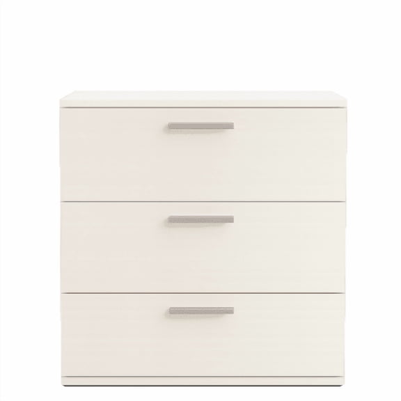 White Modular 3-Drawer Chest, Expandable to 6 or 9 Drawers, Deep Storage for Bedroom