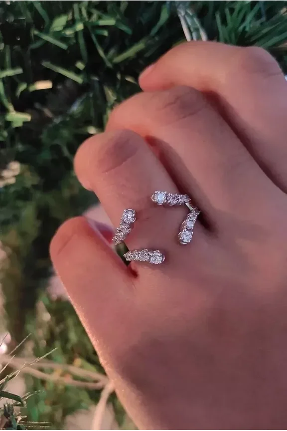 White Moissanite Round Cut 2 CT Enhancer Guard Ring Wrap 14k White Gold Plated