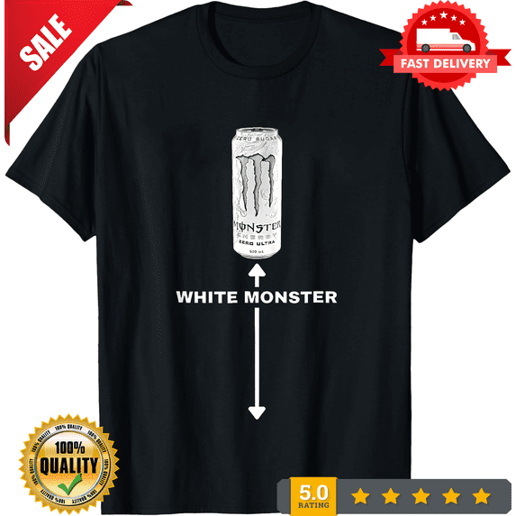 White Monster Funny Joke Man Friends T-Shirt, CROWD FAVORIT-TH77050