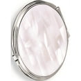 thumbnail image 1 of White Mother Of Pearl Round Compact Mirror Designer Jewelry by Sweet Pea, 1 of 4