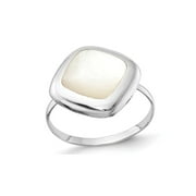GEM AND HARMONY White Mother of Pearl Ring in Sterling Silver