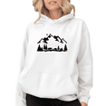thumbnail image 1 of White Mountain Bear Forest Graphic Sweatshirt Print hoodie womens S-2XL for Daily Wear Tops, 1 of 4