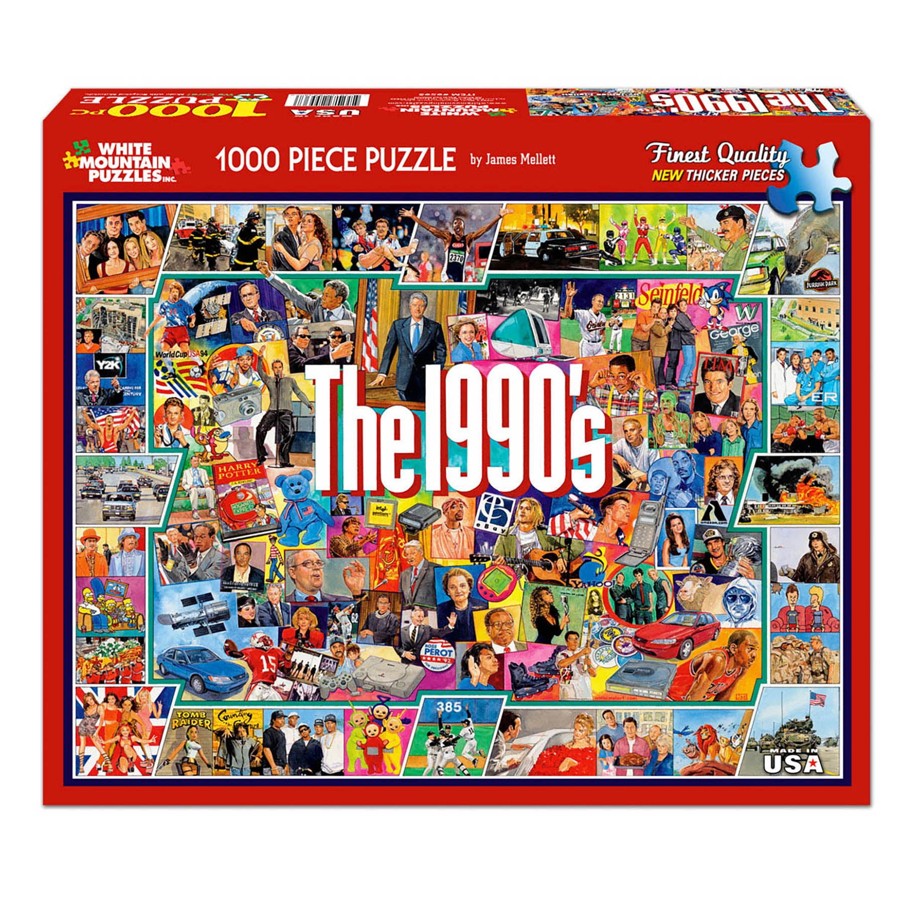 White Mountain Puzzles 1990s - 1000 Piece Jigsaw Puzzle - Walmart.com