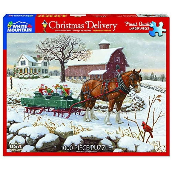 White Mountain Puzzles Christmas Delivery 1000 Piece Puzzle