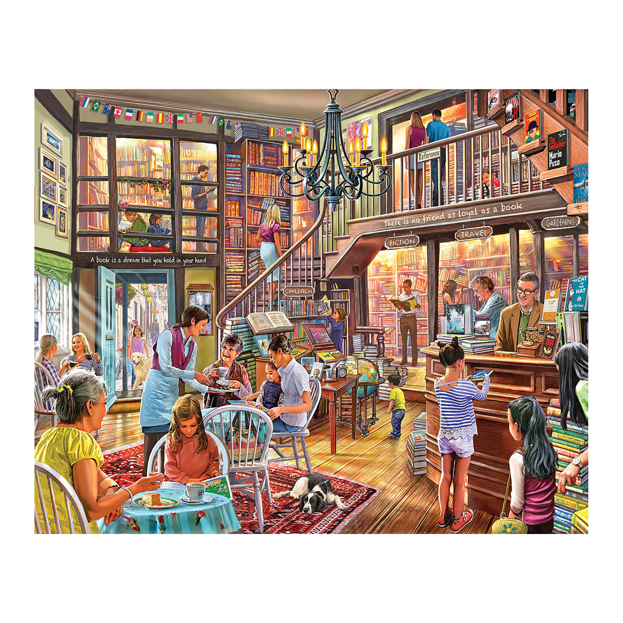 White Mountain Puzzles Local Book Store - 1000 Piece Jigsaw Puzzle - image 1 of 5