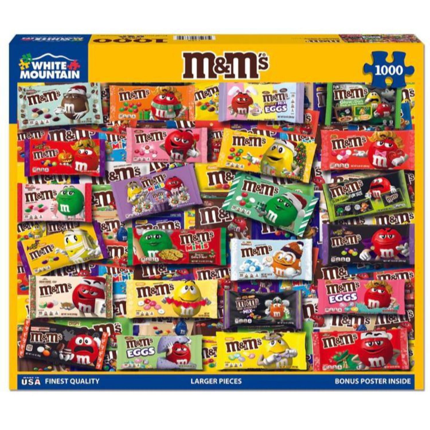 White Mountain Puzzles, M&Ms 1000 Piece Puzzle