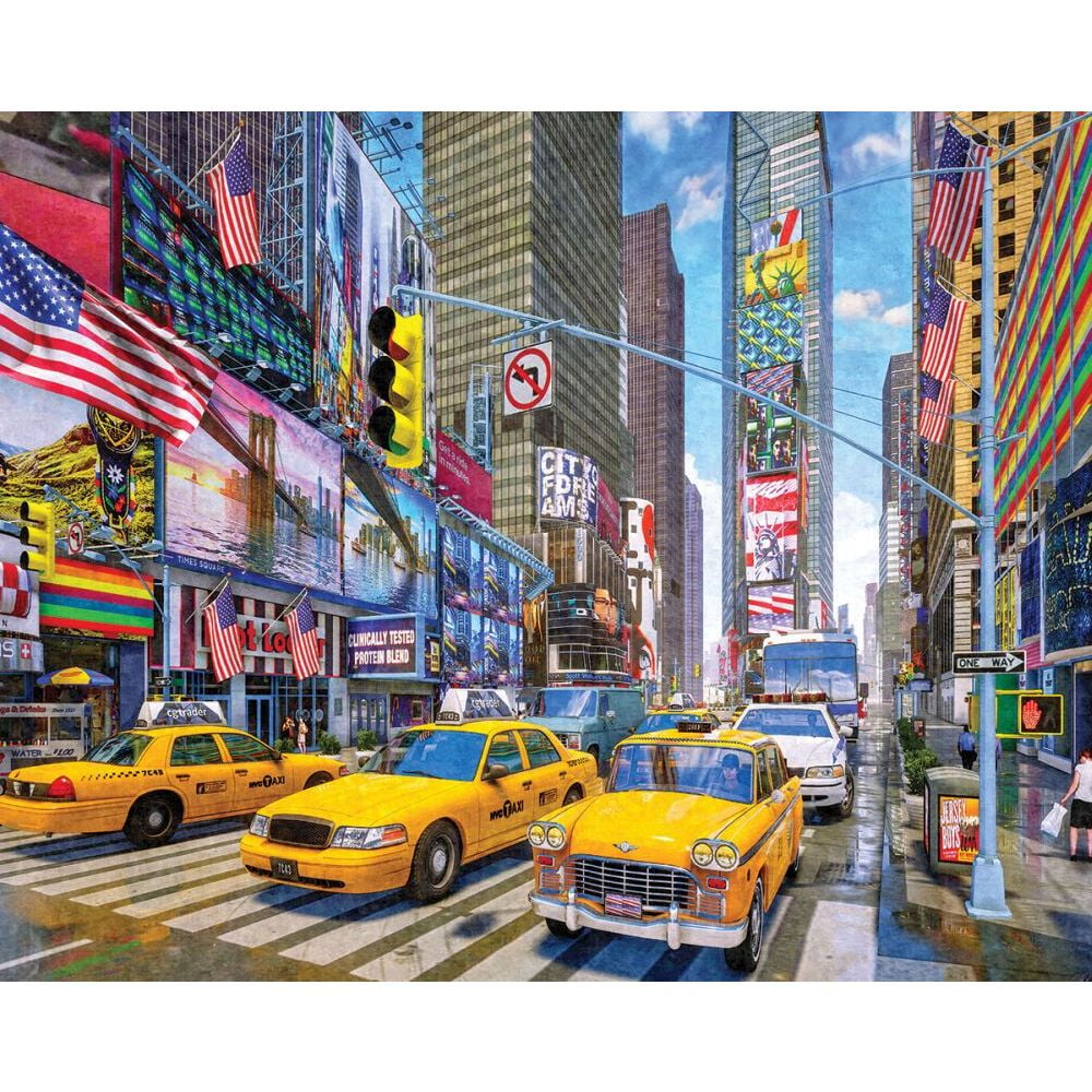 White Mountain Puzzles NY Times Square - 1000 Piece Jigsaw Puzzle ...