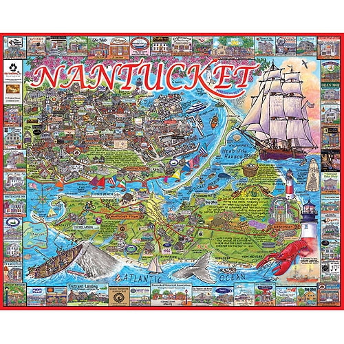 White Mountain Puzzles Nantucket MA - 1000 Piece Jigsaw Puzzle
