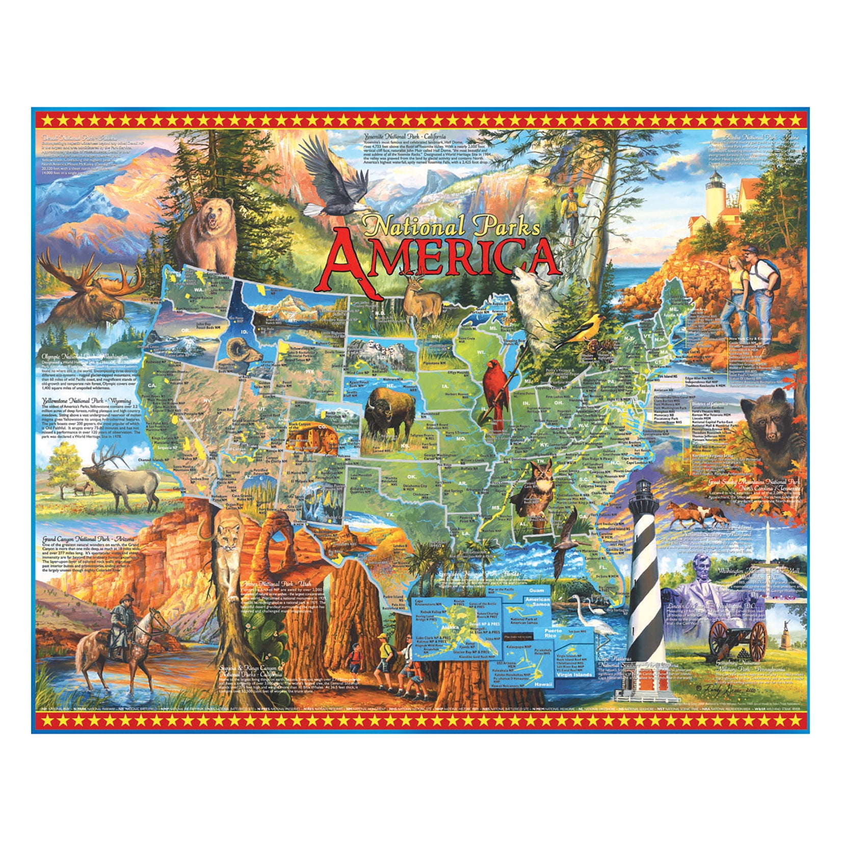 White Mountain Puzzles National Parks 1000 Piece Jigsaw Puzzle