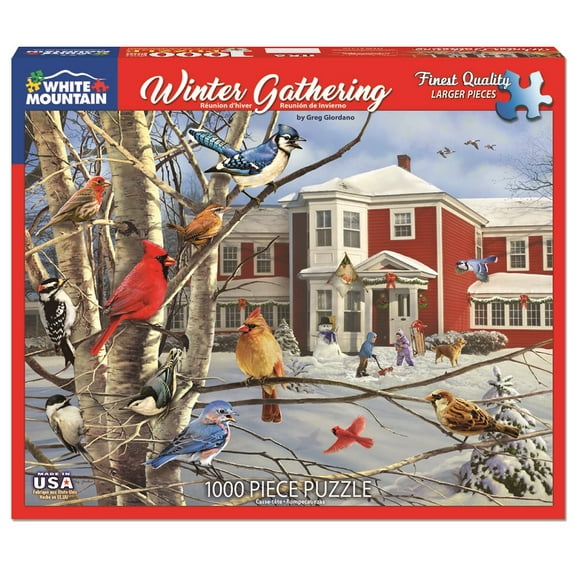 White Mountain® Winter Gathering Jigsaw Puzzle
