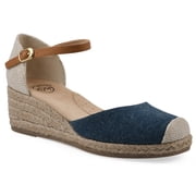 White Mountain Women's Maintain Espadrille Wedge - Medium & Wide Width