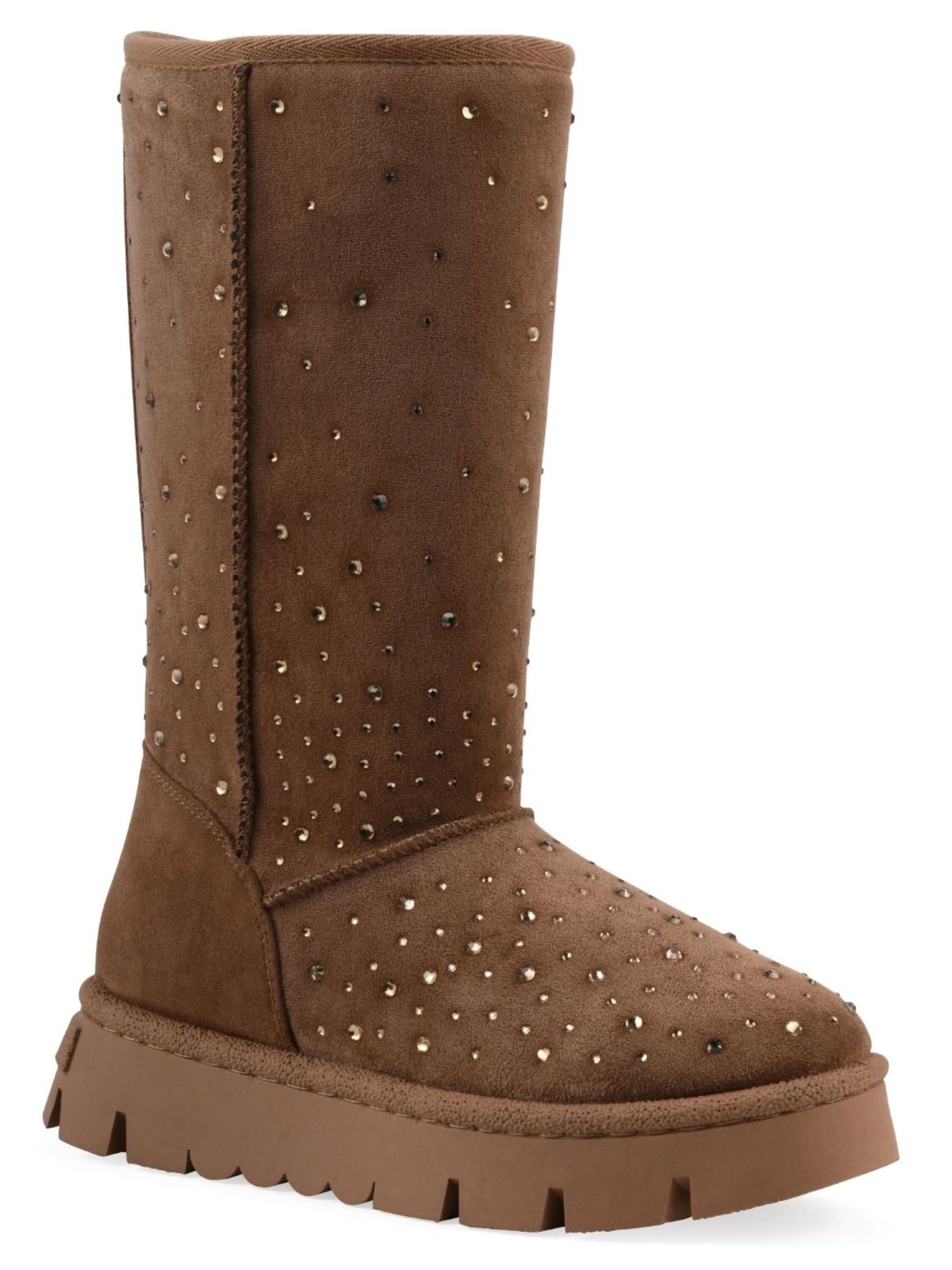 White Mountain Women s Mid Calf Rhinestone Cozy Boot