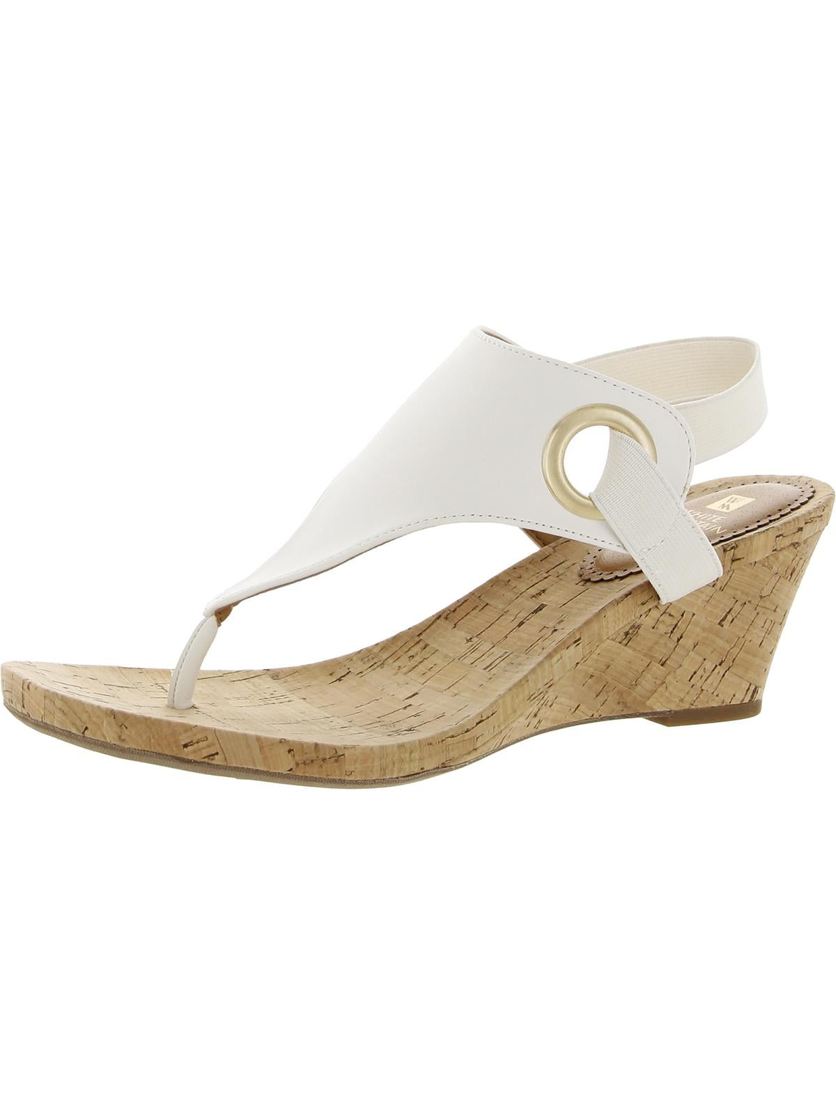 White Mountain Womens Aida Sandals Slingback Wedges - Walmart.com