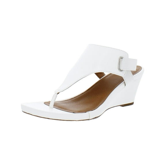 White Mountain Womens All Dres Slingback Open Toe Wedge Sandals