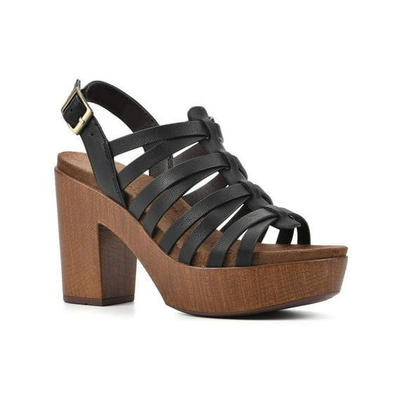 White Mountain Womens Alliance Faux Leather Ankle Strappy Sandals