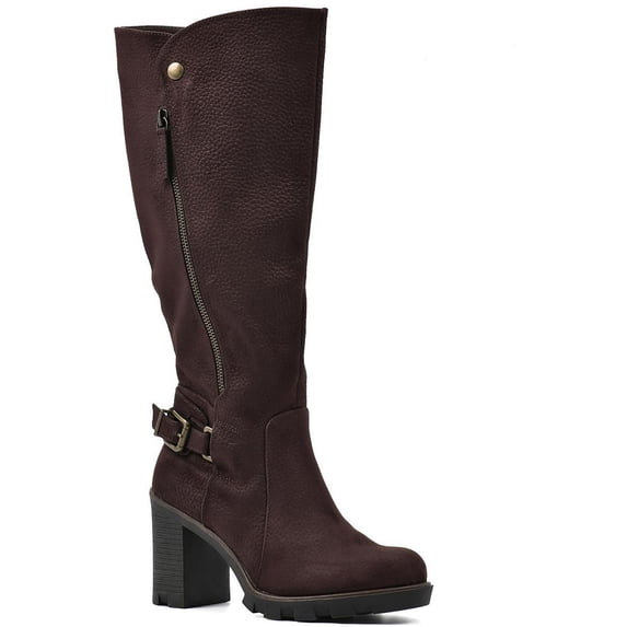 White Mountain Womens Berlin Zipper Mid-Calf Boots