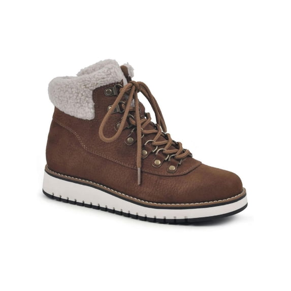 White Mountain Womens Cozy Leather Ankle Ankle Boots