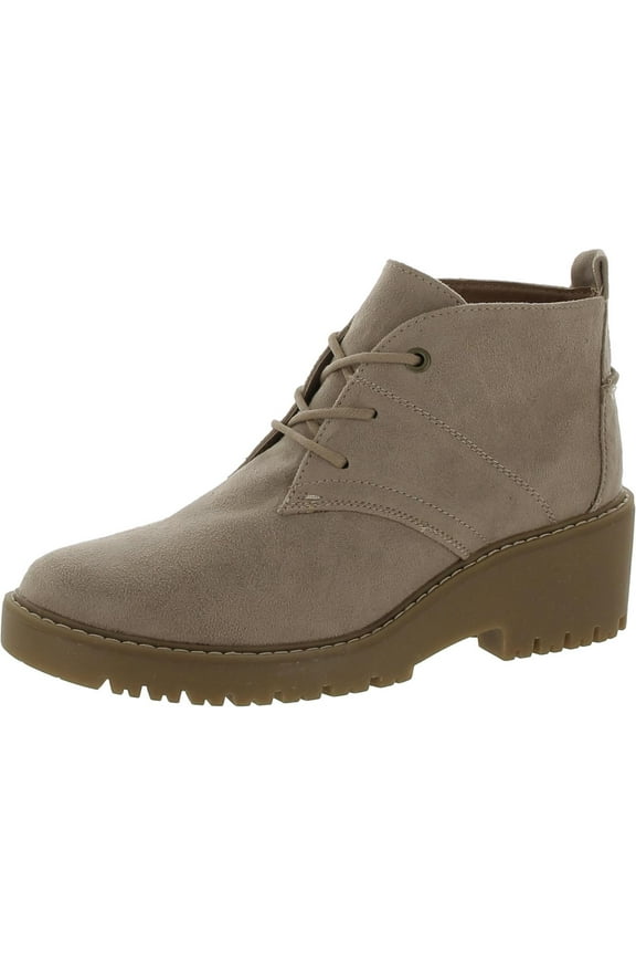 Womens Daniella Faux Suede Platform Chukka Boots