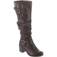 thumbnail image 1 of White Mountain Womens Desirable Faux Leather Slouchy Knee-High Boots, 1 of 3