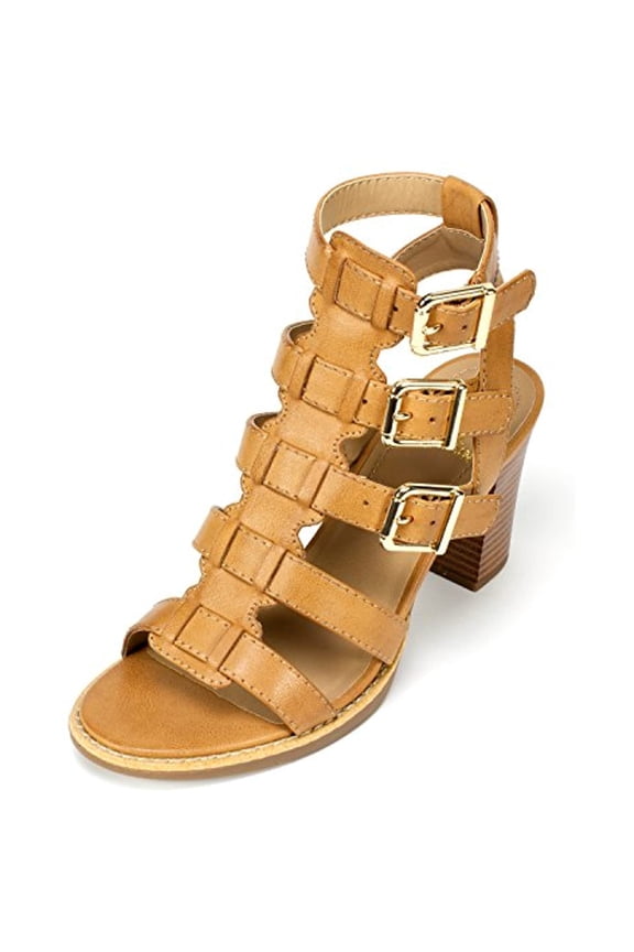 Womens Gemmy Leather Open Toe Casual Strappy Sandals