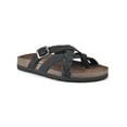 thumbnail image 1 of White Mountain Womens Harrington Leather Braided Footbed Sandals, 1 of 3