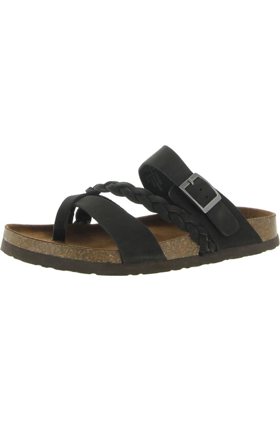 Womens Hazy Nubuck Slip On Slide Sandals