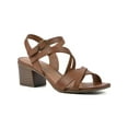 thumbnail image 1 of White Mountain Womens LET GO Faux Leather Ankle Strap Block Heel, 1 of 3