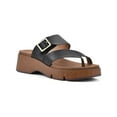 thumbnail image 1 of White Mountain Womens Leftover Faux Leather Casual Slide Sandals, 1 of 1