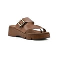 thumbnail image 1 of White Mountain Womens Leftover Faux Leather Casual Slide Sandals, 1 of 1