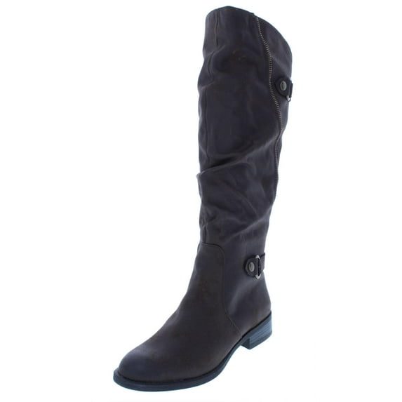 White Mountain Women's Leto Slouchy Flat Knee-High Riding Boots