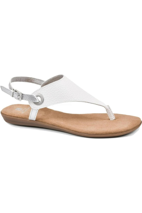Womens London Faux-Leather Thong Flat Sandals