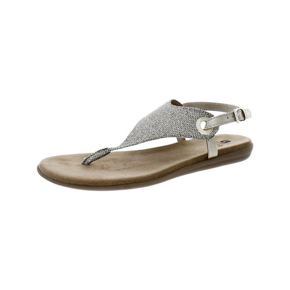 White Mountain Womens London Metallic Thong Thong Sandals