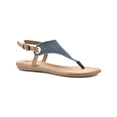 thumbnail image 1 of White Mountain Womens London Faux Leather Side Buckle Thong Sandals, 1 of 1