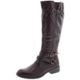 thumbnail image 1 of White Mountain Womens Loyal Faux Leather Knee-High Riding Boots, 1 of 2