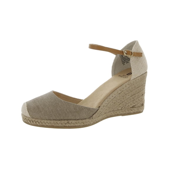 White Mountain Womens Mamba Canvas Ankle Strap Espadrilles