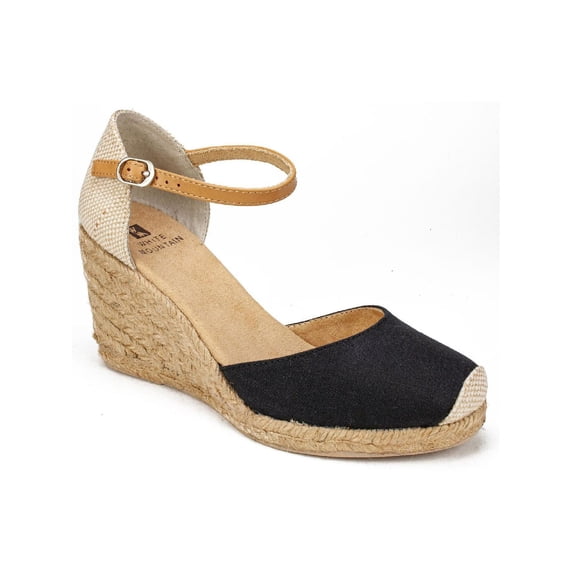 White Mountain Womens Mamba Canvas Ankle Strap Espadrilles