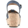 thumbnail image 1 of White Mountain Womens SIMPLE Cork Canvas Wedge Sandals, 1 of 4