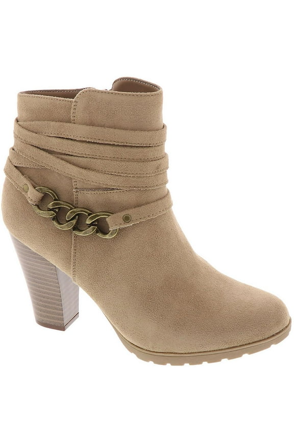 Womens Sammuel Pull On Faux Suede Booties