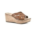thumbnail image 1 of White Mountain Womens Samwell Strappy Slip On Wedge Sandals, 1 of 3