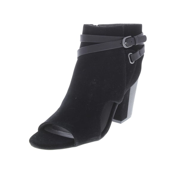 White Mountain Womens Shira Faux Suede Open Toe Booties