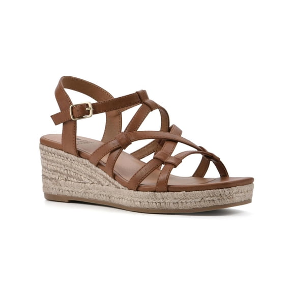 White Mountain Womens Swayze Gladiator Square Open Toe Espadrilles