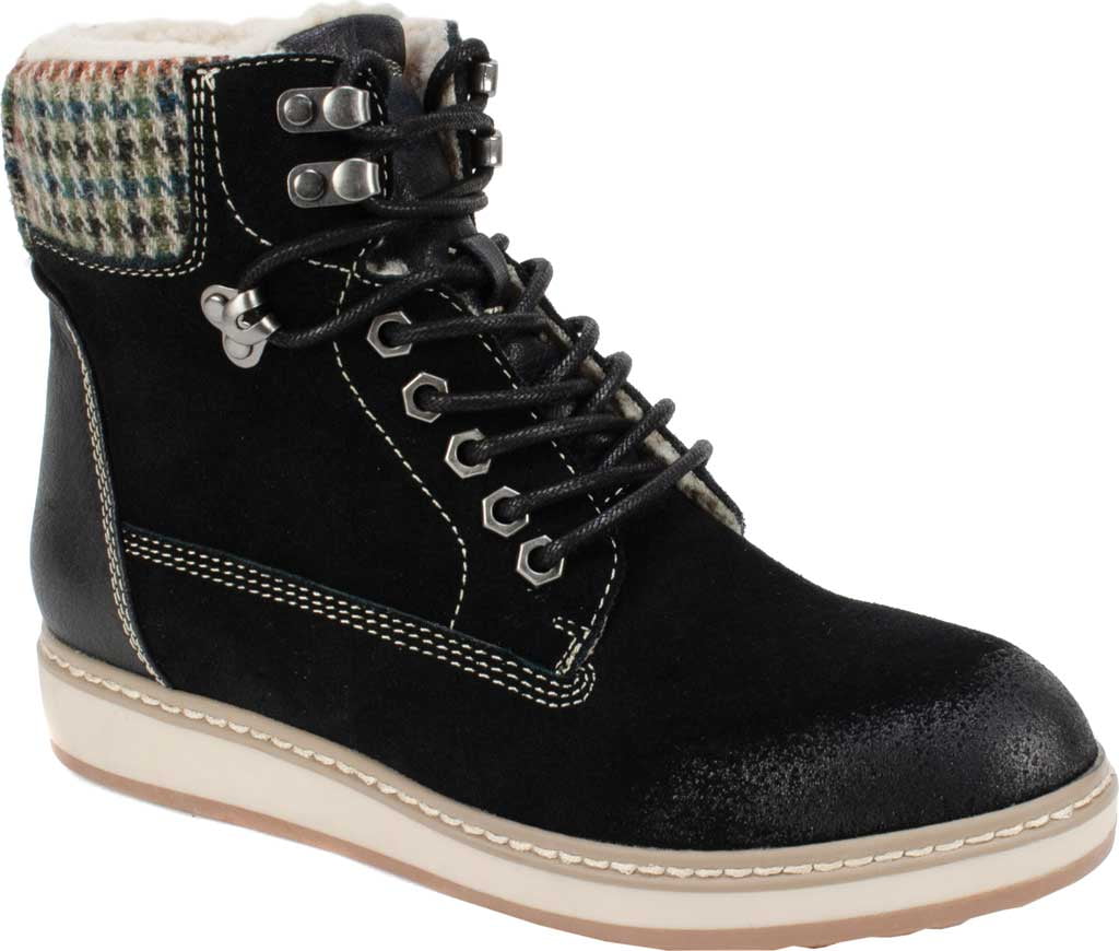 White mountain black store suede boots