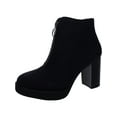thumbnail image 1 of White Mountain Womens Thoughtful Faux Suede Platform Ankle Boots, 1 of 3