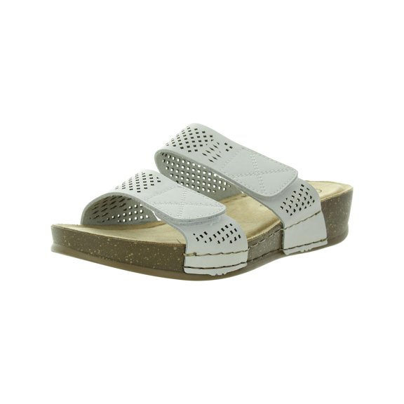 White Mountain Womens ferula Buckle Open Toe Strappy Sandals