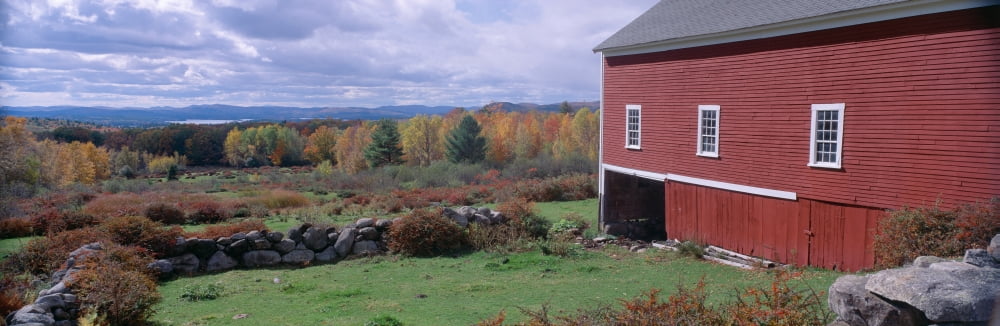 White Mountains Autumn New Hampshire Canvas Art - Panoramic Images (27 x 9)