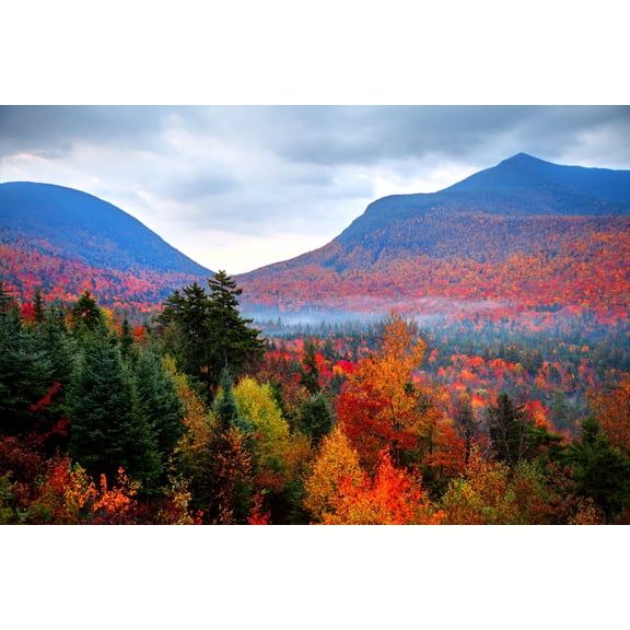 White Mountains Wall Art Mount Washington Scenic Painting Gallery Wrapped Canvas Art White Mountains Picture Ready to Hang