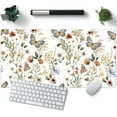 thumbnail image 1 of White Mouse Pad Flower Plant Desk Mat Floral Plant Large Mouse Pad Xl, Keyboard Computer White Big Gaming Mouse Pad Desk Pad With Stitched Edge For Home Funny Office Decor Desktop Mat Pad, 31.5x15.8in, 1 of 6