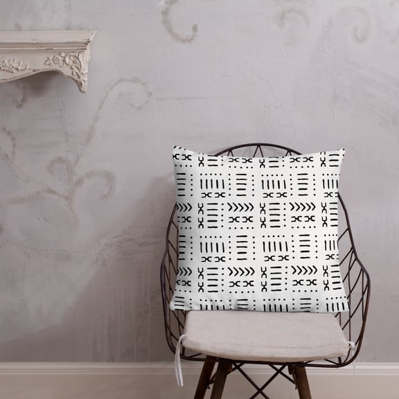 White Mud Cloth Pattern Pillow Covers (3 sizes)
